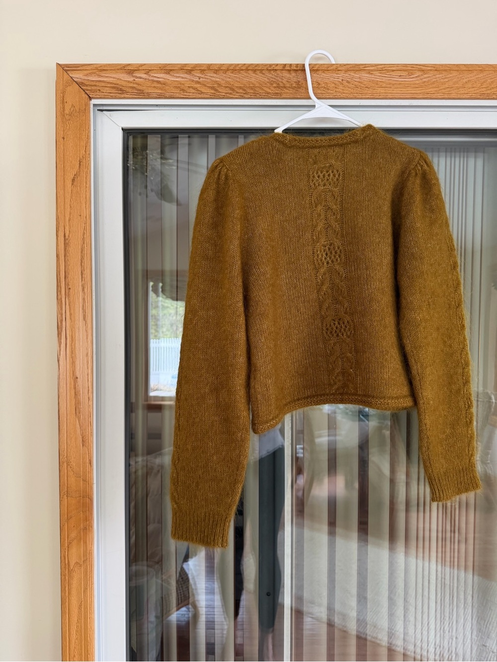 NWOT Sézane Evi Mohair Cardigan, Olive Green - Picture 6 of 8